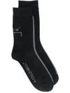 A-COLD-WALL* A-COLD-WALL* MEN'S BLACK COTTON SOCKS,ACWMSK001WHLBLAK UNI