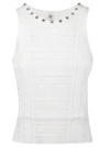 R13 W756604WHITE WHITE COTTON TANK TOP,R13W756604WHITE