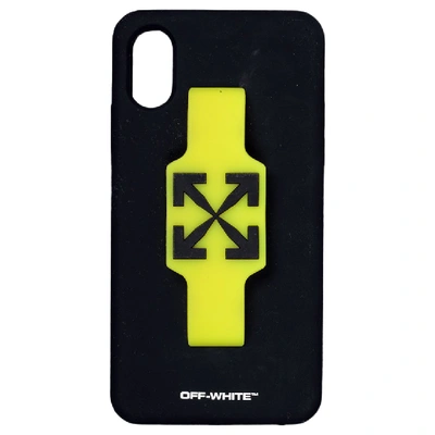 Pre-owned Off-white  Finger Grip Iphone Xs Max Case Black/yellow
