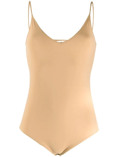 Jil Sander Scoop-neck Bodysuit In Neutrals