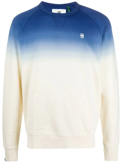 G-star Raw Ombre Print Jumper In Blue
