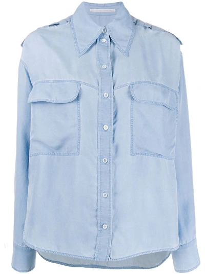 Stella Mccartney Pocket Chambray Shirt In Blue