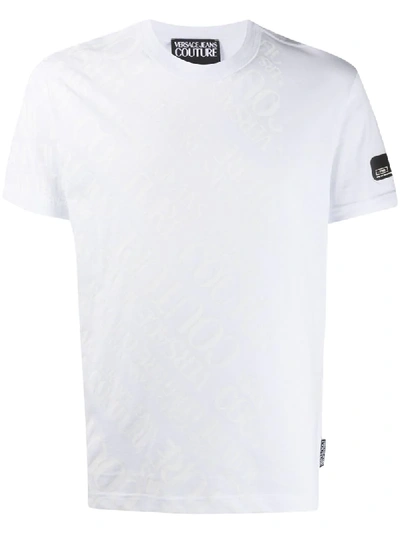 Versace Jeans Couture T-shirt Mit Logo-print In White