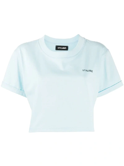 Styland Chest Logo T-shirt In Blue