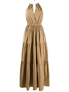 ERIKA CAVALLINI TIERED MAXI DRESS