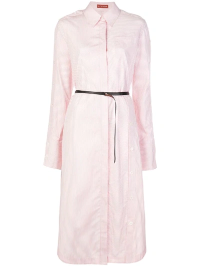 Altuzarra Gestreiftes Midikleid In Pink