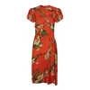 PREEN BY THORNTON BREGAZZI MEGGY RED FLORAL-PRINT MIDI DRESS,3841813