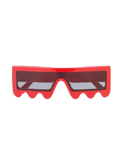 Stella Mccartney Kids' Jagged Frame Sunglasses In Red