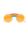 Stella Mccartney Kids' Rainbow Round-frame Sunglasses In White