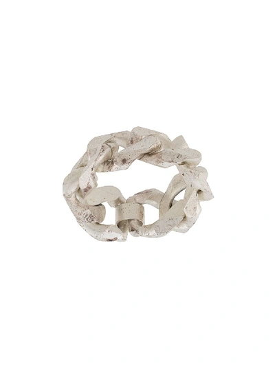 Pre-owned Gianfranco Ferre 2000s Chain-link Ring In White