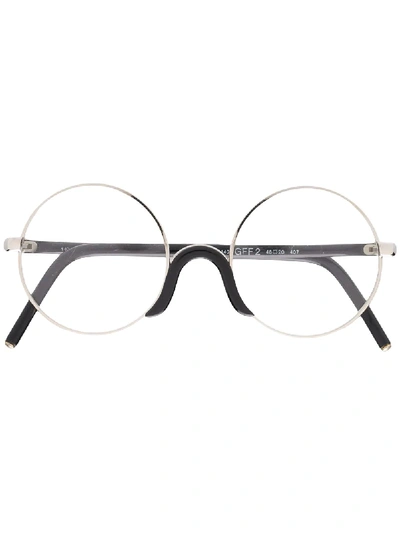 Pre-owned Gianfranco Ferre 1990s Round Frame Glasses In Black