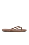 Tkees Foundations Matte Leather Flip Flops In Heat Wave
