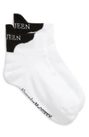 ALEXANDER MCQUEEN LOGO HEEL TAB ANKLE SOCKS,5720163C24Q