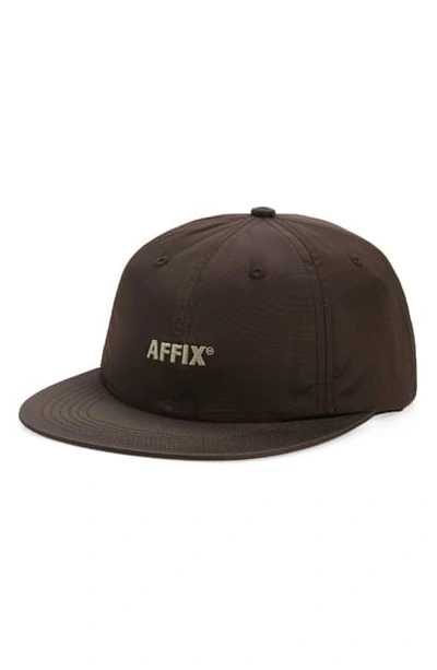 Affix Logo Embroidered Baseball Cap In Brown