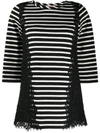 TWINSET 3/4 SLEEVE STRIPED PRINT TOP