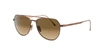 Persol Clear Gradient Brown Aviator Titanium Unisex Sunglasses Po5003st 800351 54 In Brown Gradient
