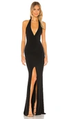 NOOKIE X REVOLVE ILLEGAL HALTER GOWN,NKIE-WD425