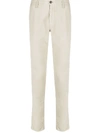 Incotex Low-rise Slim-fit Chinos In Neutrals