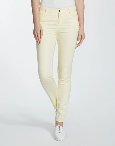 Lafayette 148 Petite Italian Primo Denim Mercer Jean In Yellow