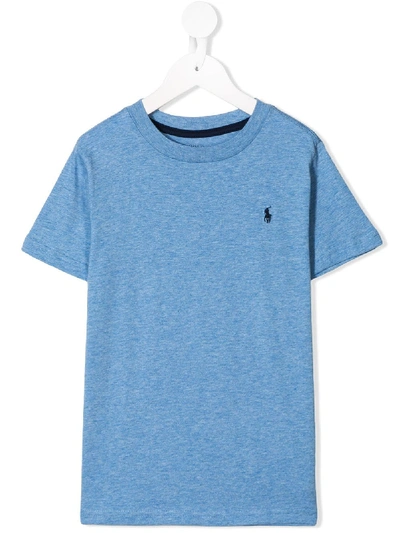 Ralph Lauren Kids' Crew Neck T-shirt In Blue