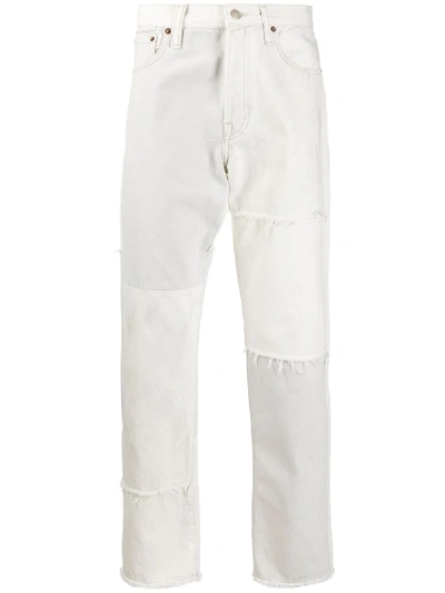 Acne Studios Recrafted Patchwork Straight-leg Jeans In Grey
