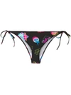 Calvin Klein Motif Badges Printed Bikini Bottom In Black