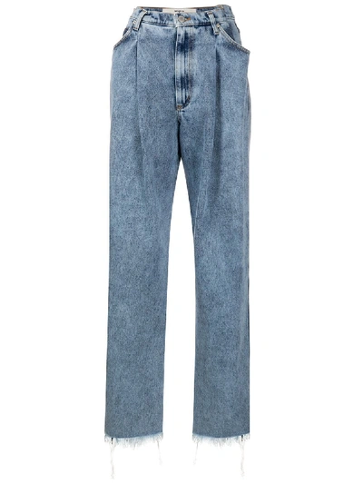 Natasha Zinko Pleated Waist Jeans In Blue