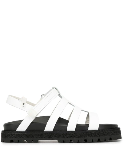 Premiata Strappy Two Tone Sandals In White