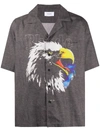 RHUDE EAGLE-PRINT BOWLING SHIRT