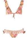 ANJUNA RUFFLE TRIM FLORAL BIKINI SET