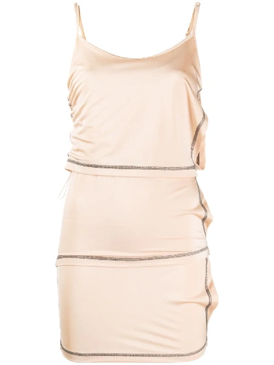 Y/project Tiered Fitted Dress In Pink