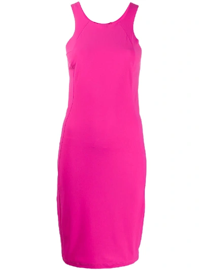 Patrizia Pepe Sleeveless Fitted Dress In Pink