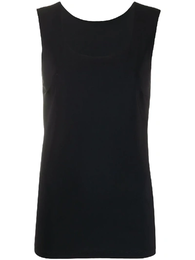 Patrizia Pepe Scoop Neck Vest In Black