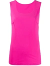 Patrizia Pepe Scoop Neck Vest In Pink