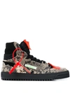 OFF-WHITE OFF-COURT SNAKESKIN-EFFECT SNEAKERS