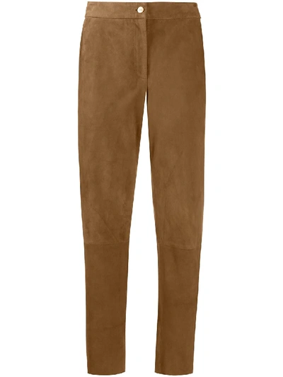 Pt01 Straight Leg Trousers In Brown