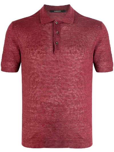 Tagliatore Lightweight Polo Shirt In Red