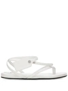 OFF-WHITE TAG-DETAIL STRAPPY SANDALS