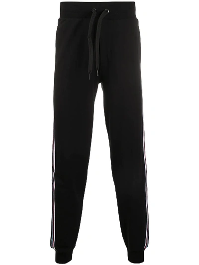 Moschino Side Stripe Track Trousers In Black