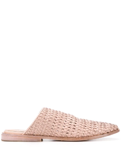 Marsèll Woven Design Slippers In Neutrals