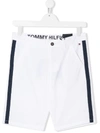 Tommy Hilfiger Junior Teen Logo-tape Chino Shorts In White
