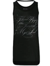 ANN DEMEULEMEESTER LOGO PRINT TANK TOP