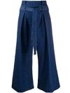 7 FOR ALL MANKIND PAPERBAG WAIST DENIM TROUSERS