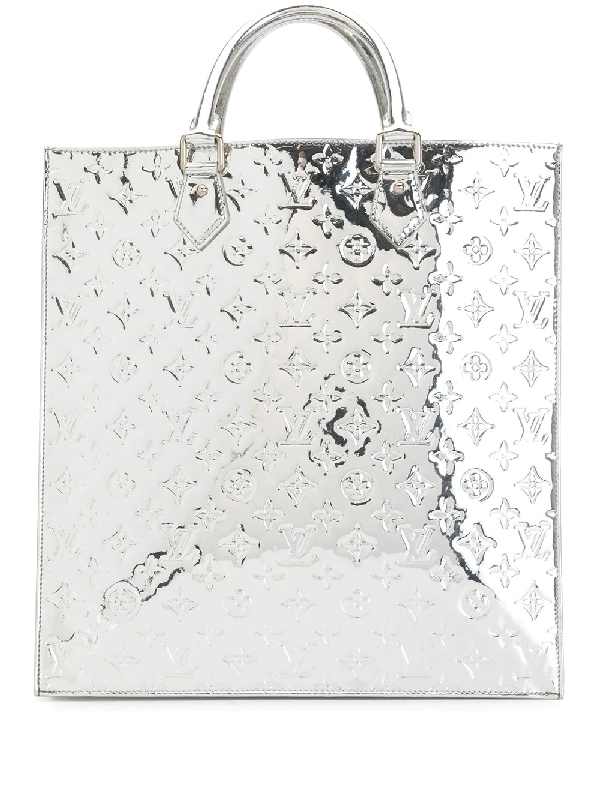 Pre-Owned Louis Vuitton 2009 Sac Plat Tote In Silver | ModeSens