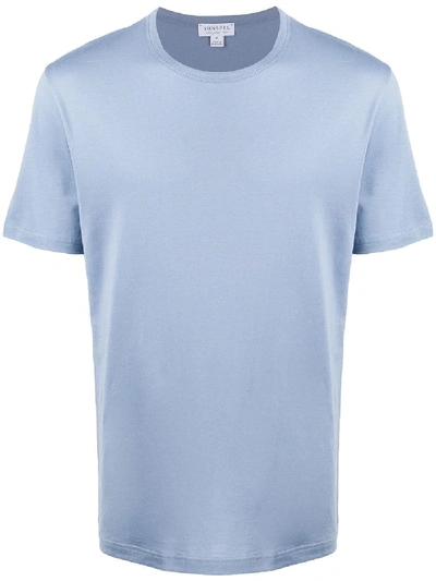 Sunspel Klassisches T-shirt In Blue