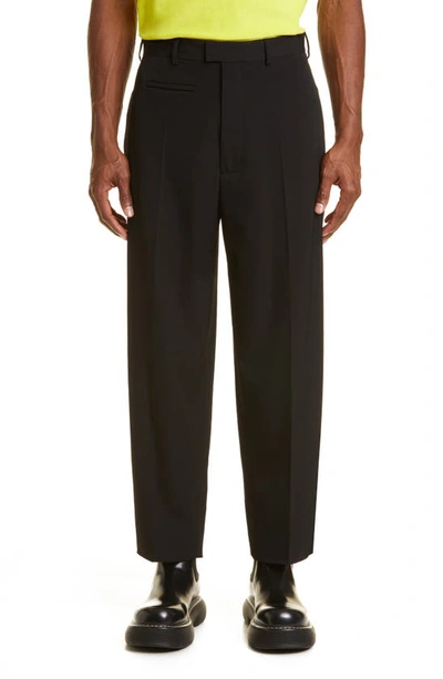 Bottega Veneta Fluid Wool Gabardine Dress Pants In Nero