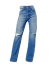 RE/DONE High-Rise Distressed Loose Slim Jeans