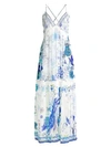 CAMILLA SILK FLORAL TIERED COVER-UP DRESS,400012270682