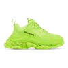 Balenciaga Triple S Mesh And Faux Leather Sneakers In Fluo Yellow