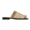 Loewe 10mm Logo Raffia Sandals In Beige,grey